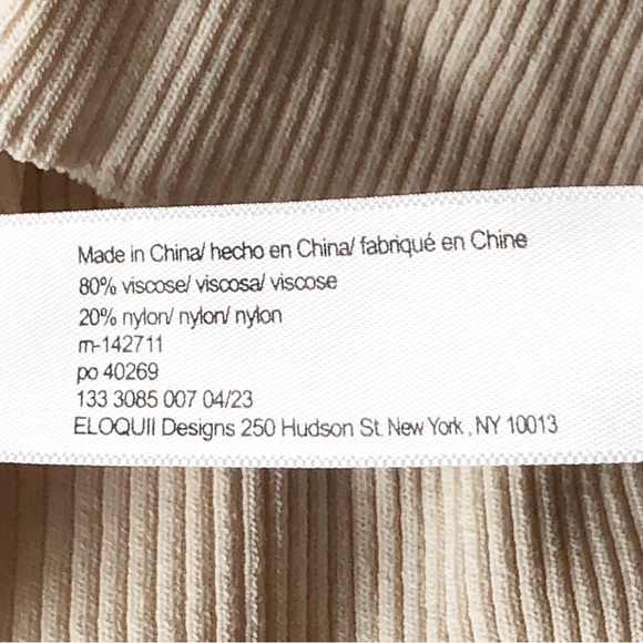 Eloquii Turtleneck Layering Ribbed Knit Cream Sweater Sleeveless Size 18/20 - Picture 11 of 11